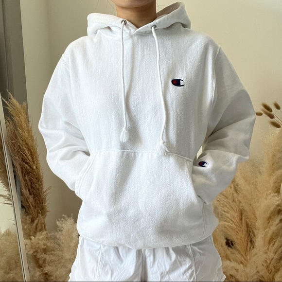 Champion Vintage Reverse Weave White Hoodie - Picture 3 of 16